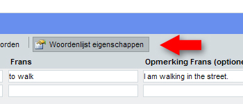 Open de woordenlijst eigenschappen