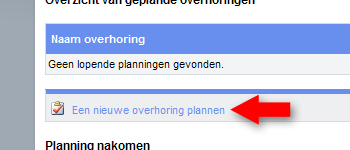 Plan een nieuwe overhoring