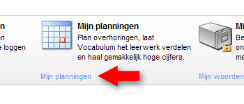 Ga naar 'Mijn planningen'